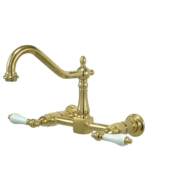 Heritage KS1242PL 2-Handle 8-Inch Wall Mount Kitchen Faucet KS1242PL - main